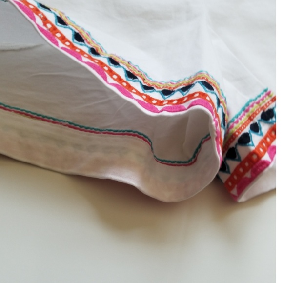 🆕️⬇️🎉HOST PICK🎉 Cynthia Rowley White Embroidered Trim Shorts - Picture 2 of 8
